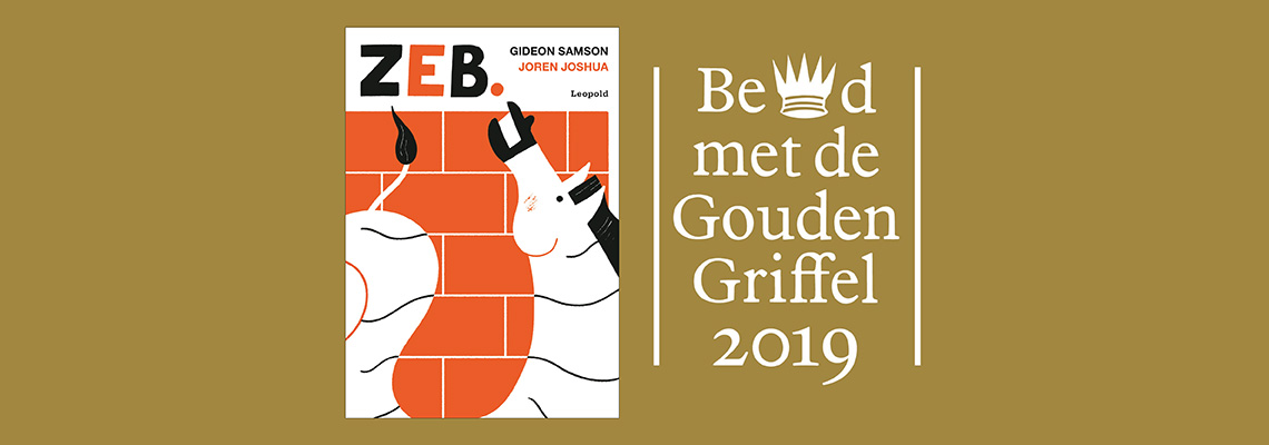 Gideon Samson wint de Gouden Griffel met Zeb.