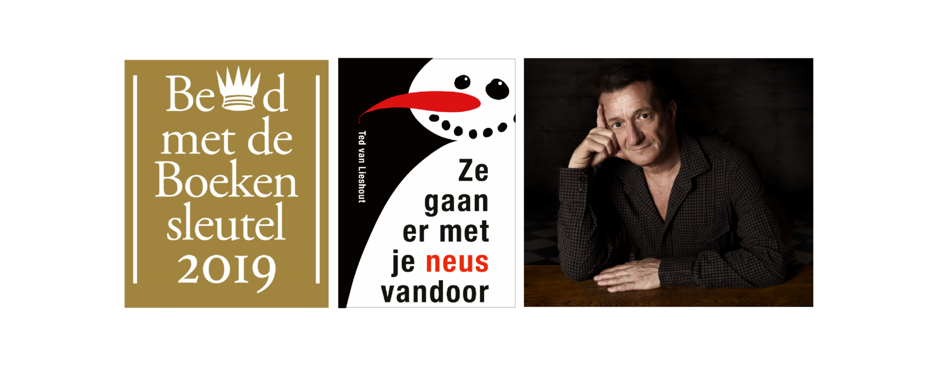 Ted van Lieshout wint Boekensleutel met 'Ze gaan er met je neus vandoor