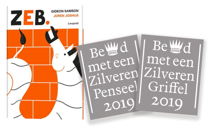 Zeb. zilveren griffel en penseel