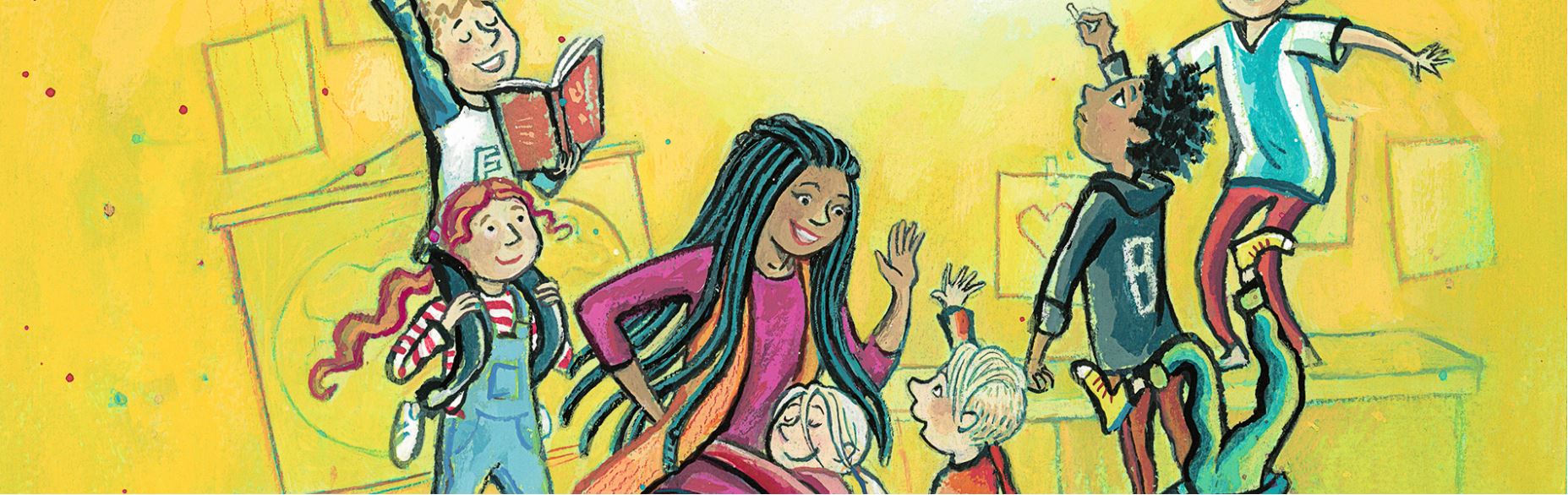 Juffen en meesters - illustratie uit Hallo allemaal