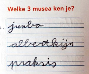 Welke 3 musea ken je?