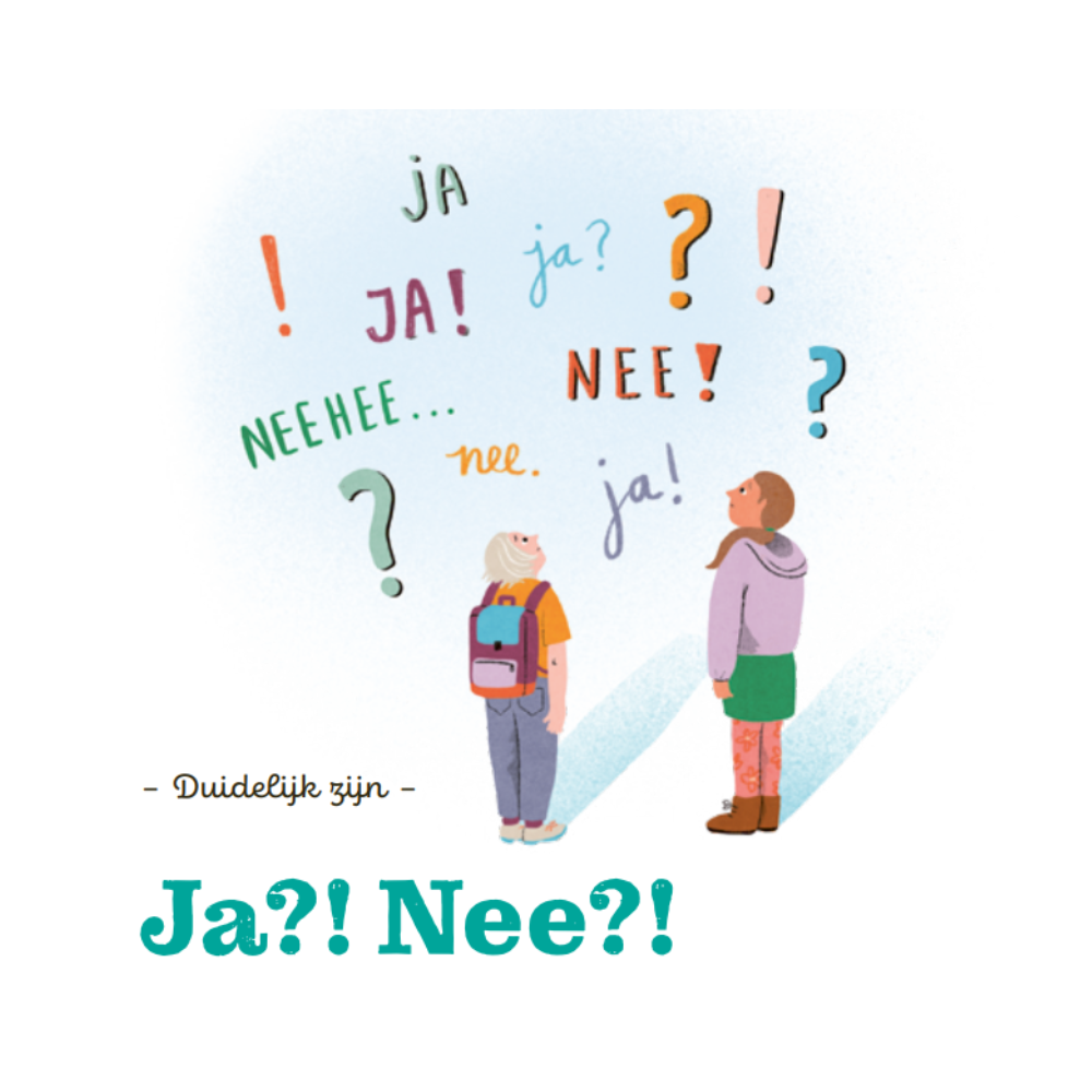 Het kinderpanel leest 'Maar hoe dan?! - Je lichaam is van jou'