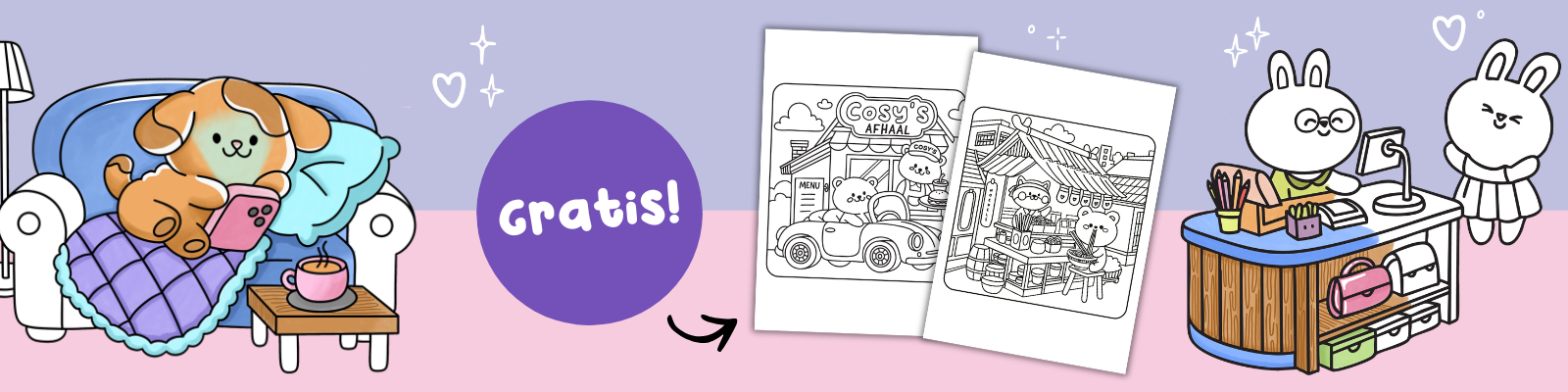 Cosy Colouring kleurplaten