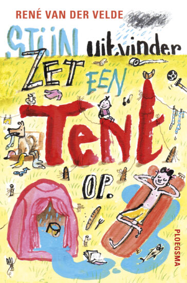 Stijn, uitvinder zet een tent op