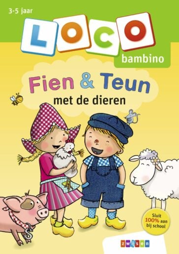 Loco bambino Fien & Teun met de dieren