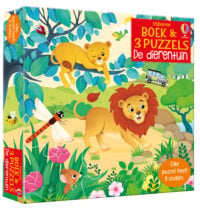 Boek & 3 Puzzels De dierentuin - 