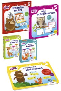Pakket Letterplons – set 5 voor 4 (5 spellen) - 